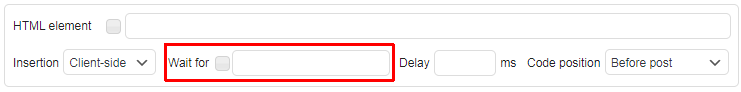 automatic insertion html-element wait for