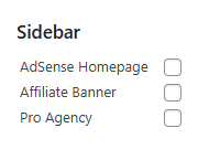ad inserter custom field checkboxes